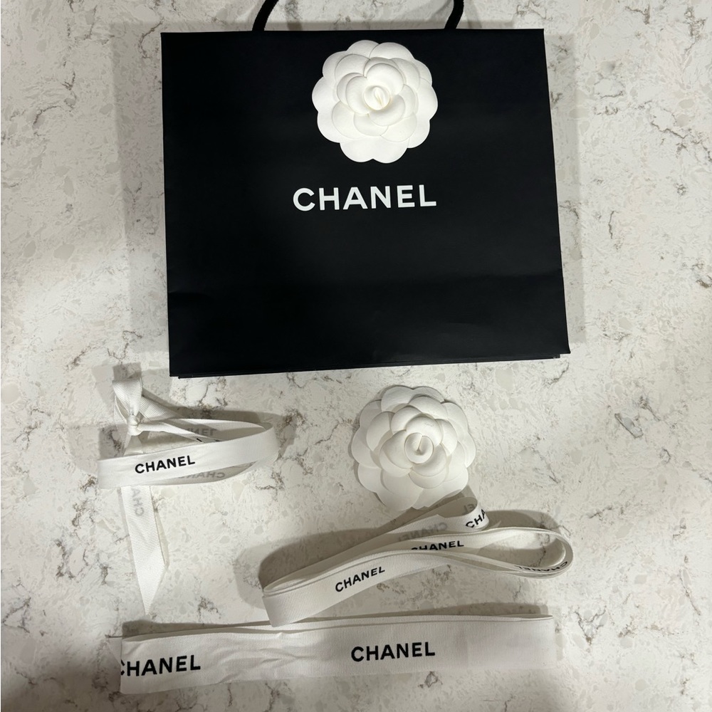 Chanel Camellia and Ribbon Gift bag